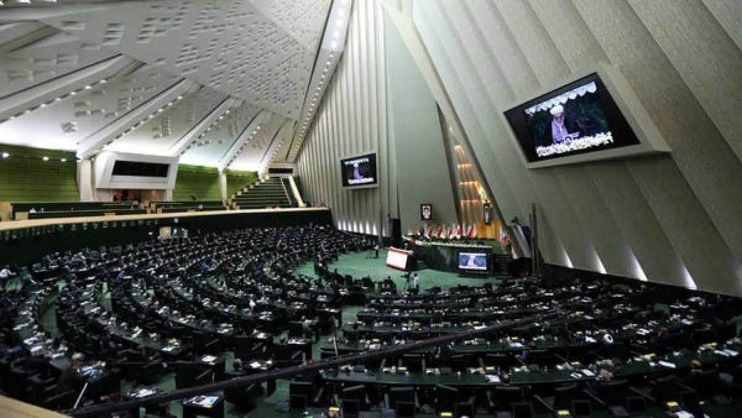 A general view of the Iranian parliament, during the opening ceremony of Iran's 11th parliament. (Reuters)
