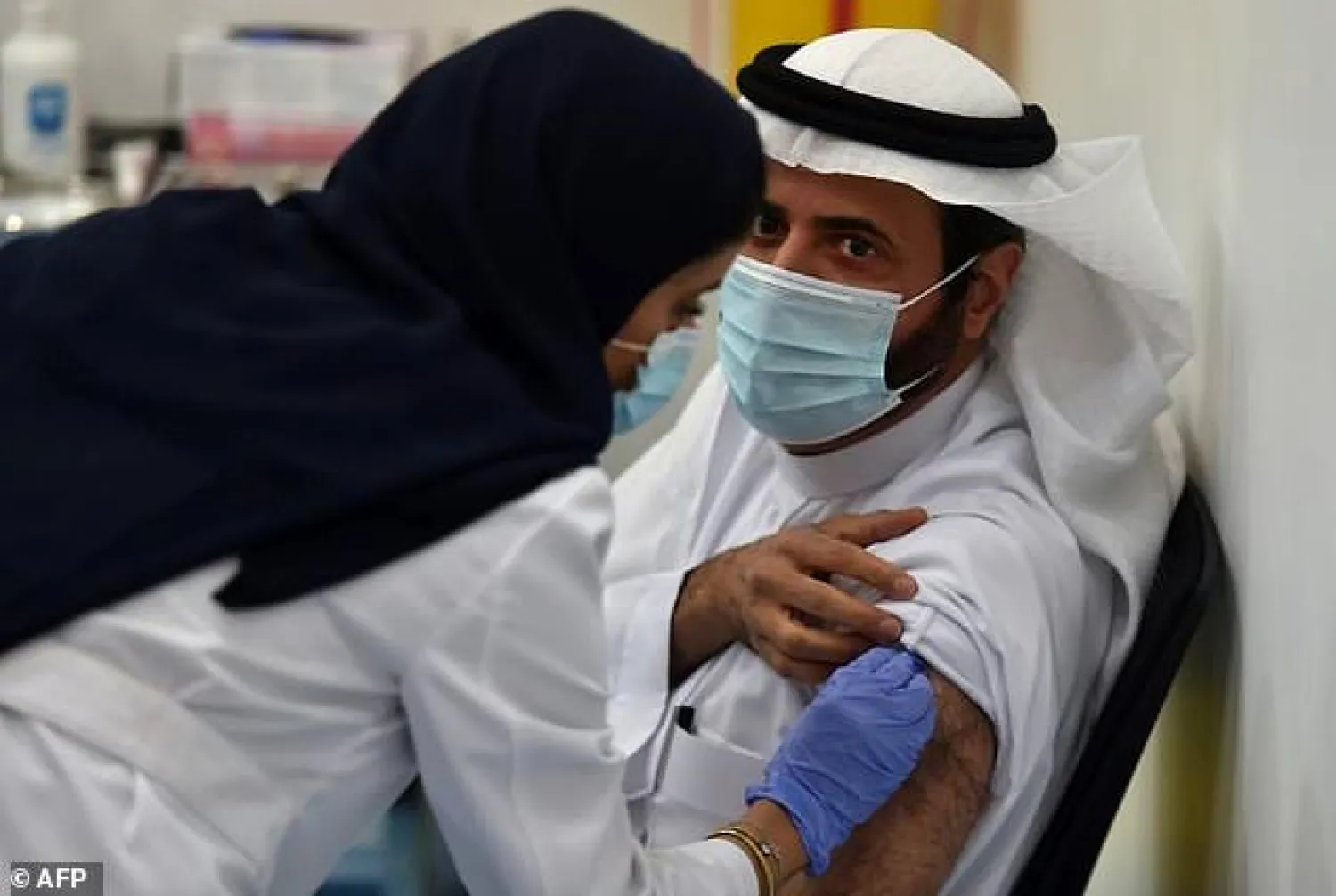 Saudi Health Minister Tawfiq al-Rabiah is among the first to be inoculated against Covid-19 on day one of the kingdom's three-phase vaccination program | AFP