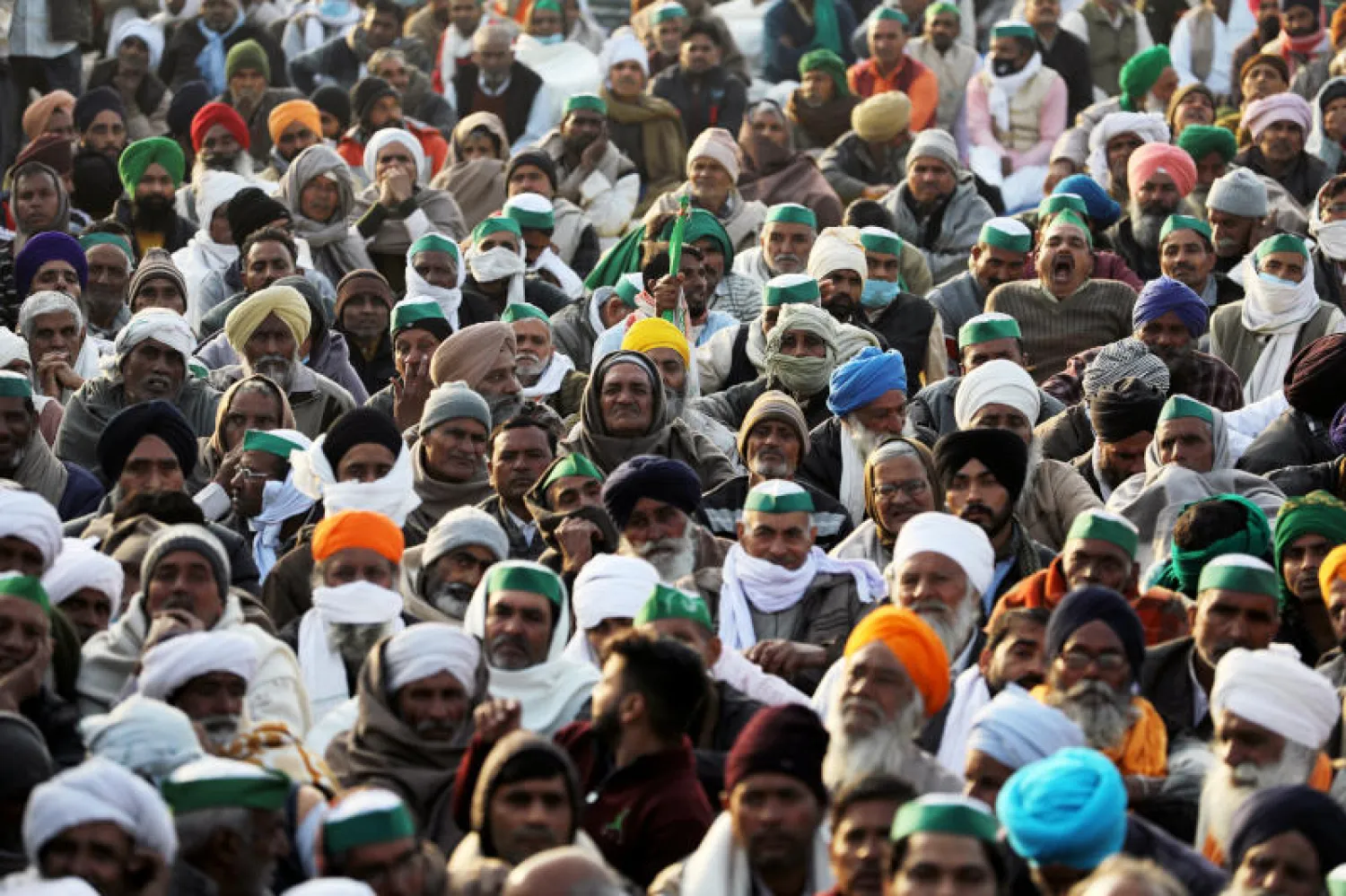 تظاهرة في نيودلهي ضد الإصلاحات الزراعية (رويترز)