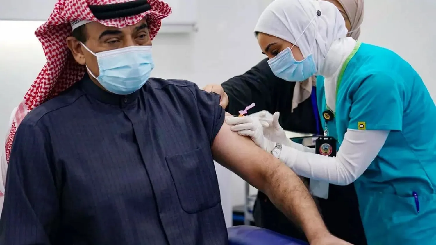 Kuwaiti Prime Minister Sheikh Sabah Al-Khalid Al-Sabah on Saturday was the first person in the Gulf nation to receive a Covid-19 vaccine. (AFP)
