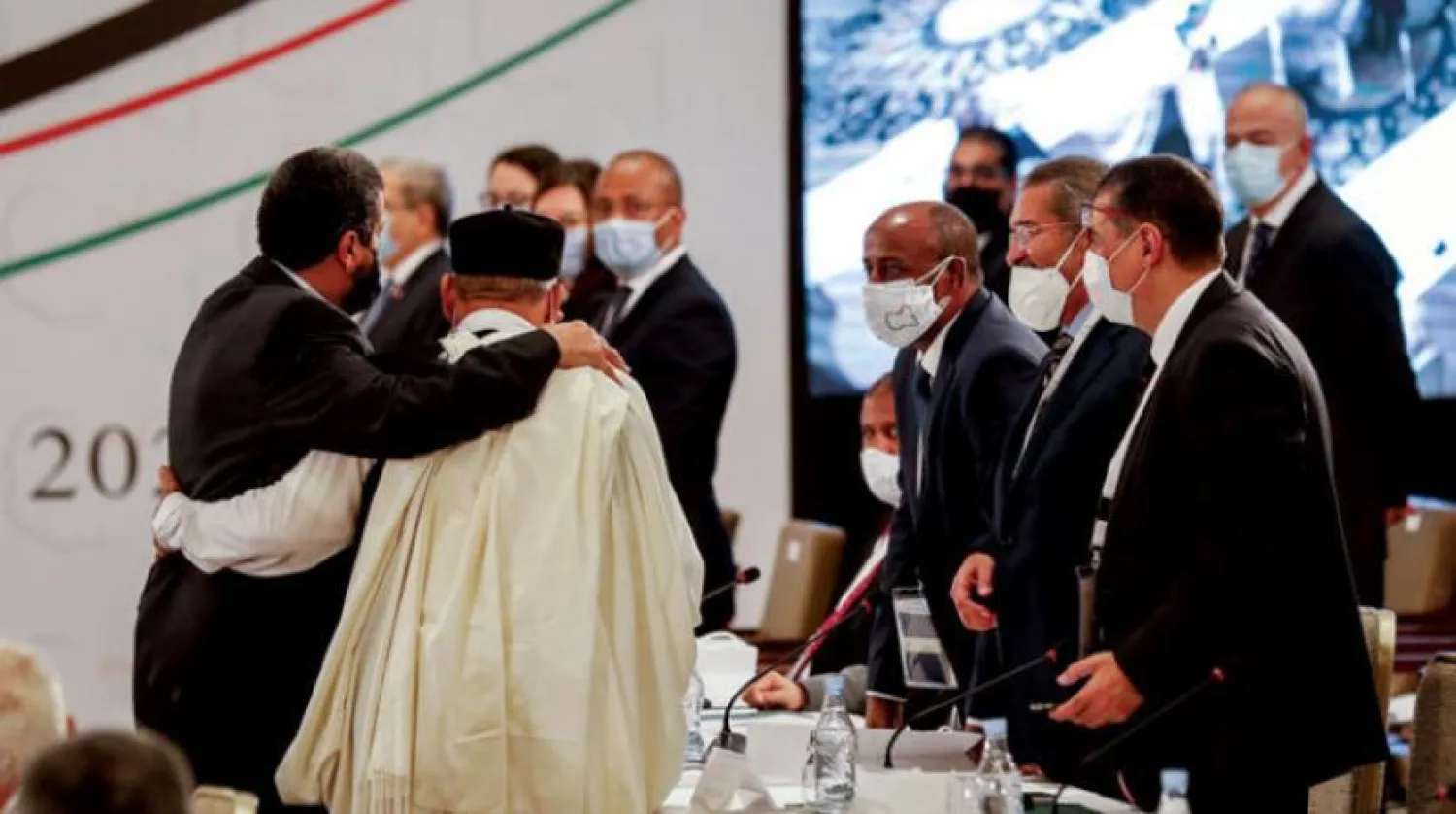 Part of the activities of the Political Dialogue Forum held in Tunisia’s capital, Tunis (DPA)