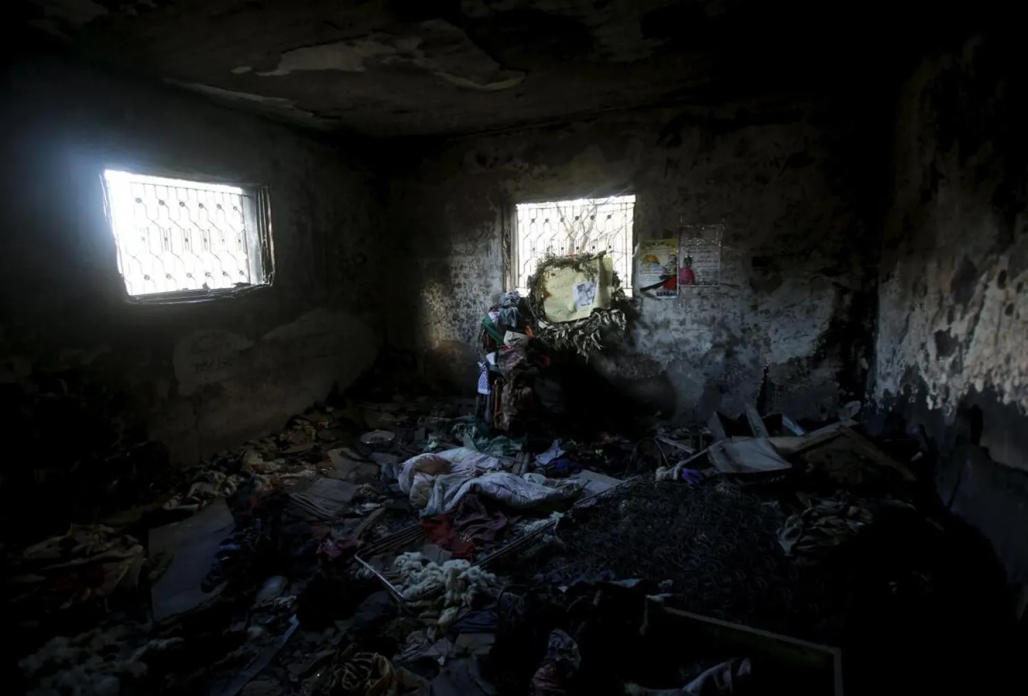 The interior of the Dawabsheh family house after it was burnt down by Hilltop Youth” terrorist group (File photo: Reuters)
