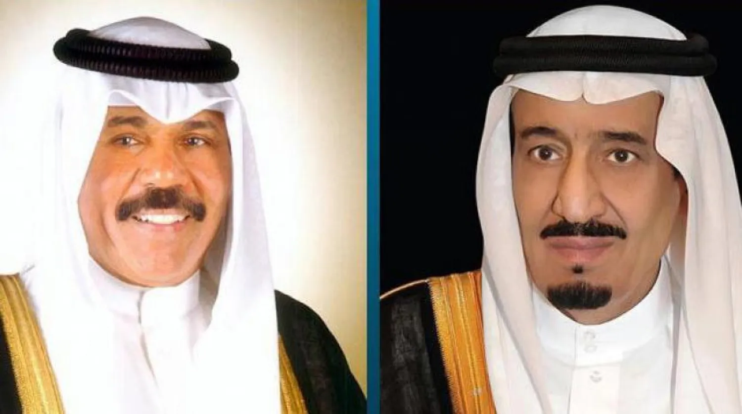 Suudi Arabistan Kralı Selman bin Abdulaziz ve Kuveyt Emiri Şeyh Nevvaf el-Ahmed el-Cabir es-Sabah (Şarku’l Avsat)
