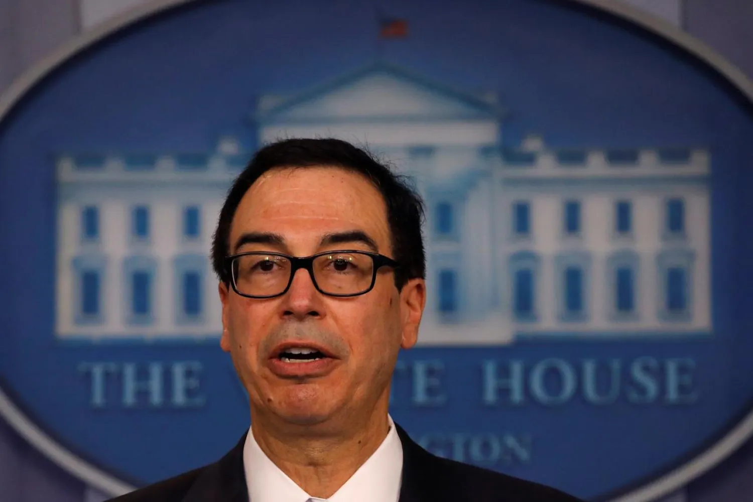 Treasury Secretary Steven Mnuchin answers question from reporters at the White House in Washington D.C., US, June 24, 2019. REUTERS/Carlos Barria