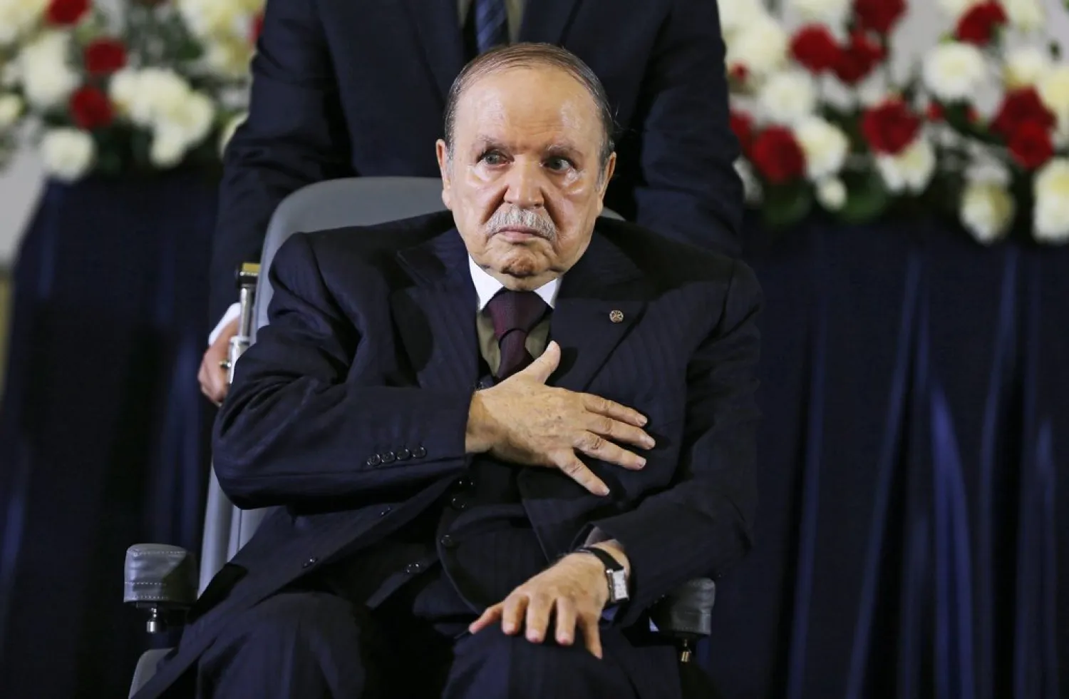 Bouteflika, in a wheelchair after his 2014 re-election. (EPA)