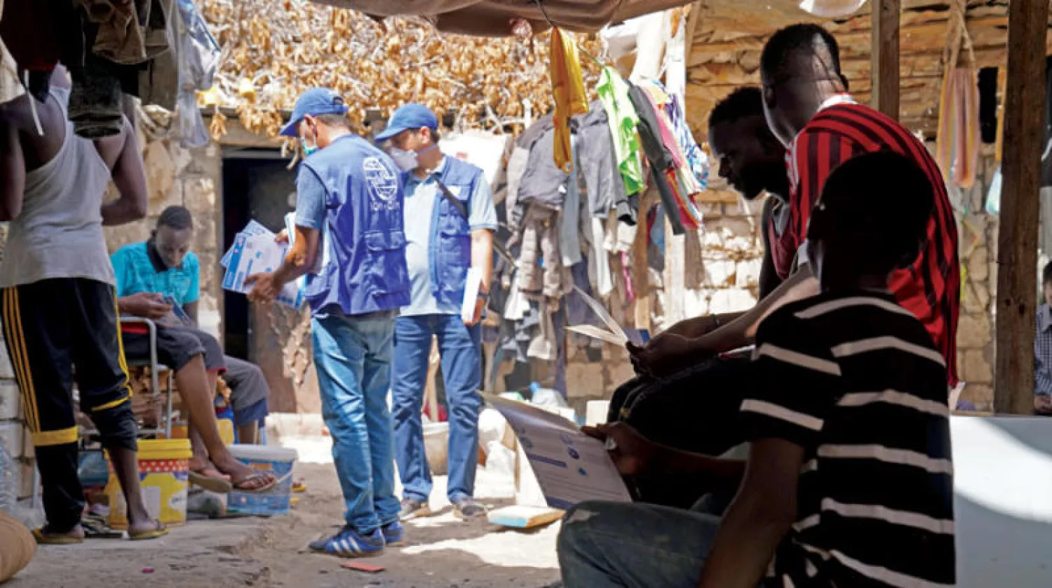 حملة منظمة الهجرة الدولية لتوعية المهاجرين في طرابلس بمخاطر «كورونا» (المنظمة الدولية)