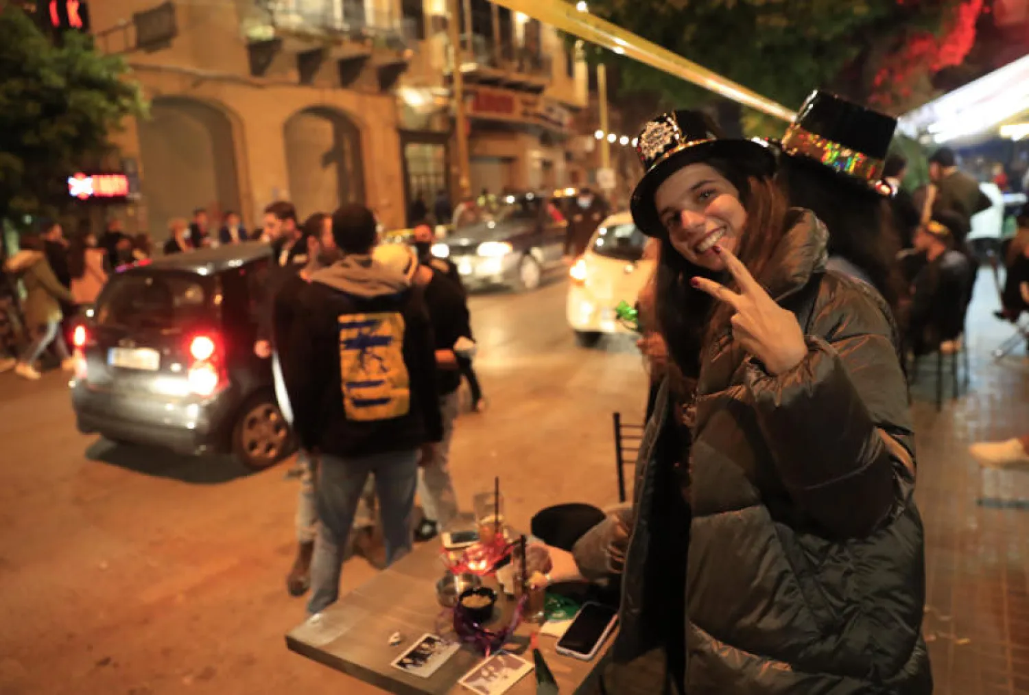 ساهرون في بيروت ليلة رأس السنة (أ.ب)