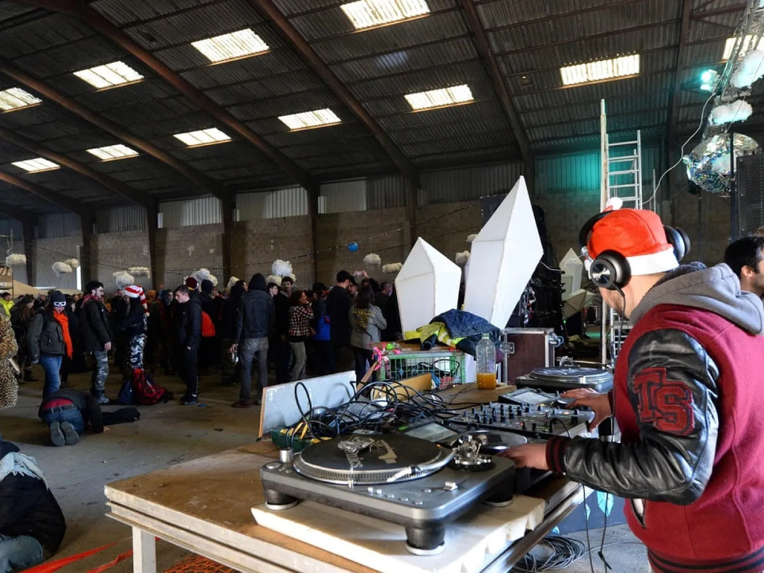 A disused hangar in Lieuron, about 25 miles south of Rennes, hosted a New Year’s Eve rave. (Getty Images)