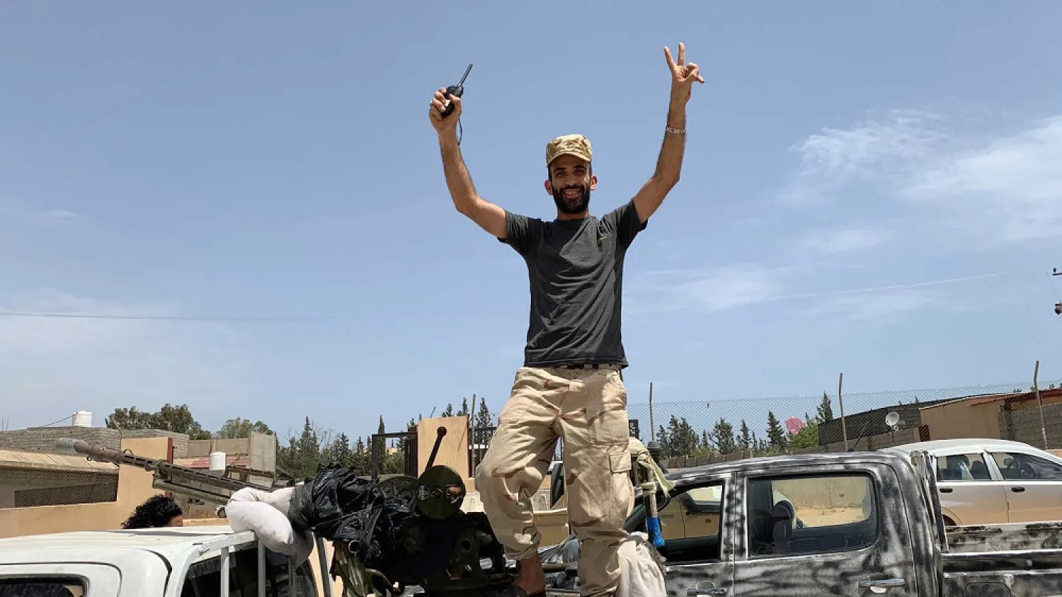 A fighter loyal to the GNA seen in Tripoli on June 4, 2020. (Reuters)