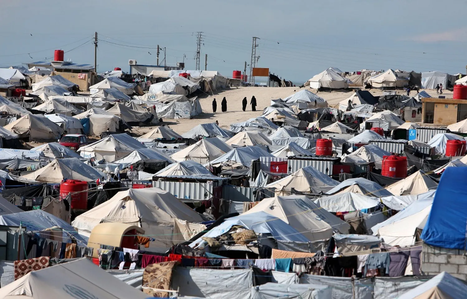 A general view of al-Hol displacement camp in Hasakeh, northeastern Syria, April 1, 2019. (Reuters)