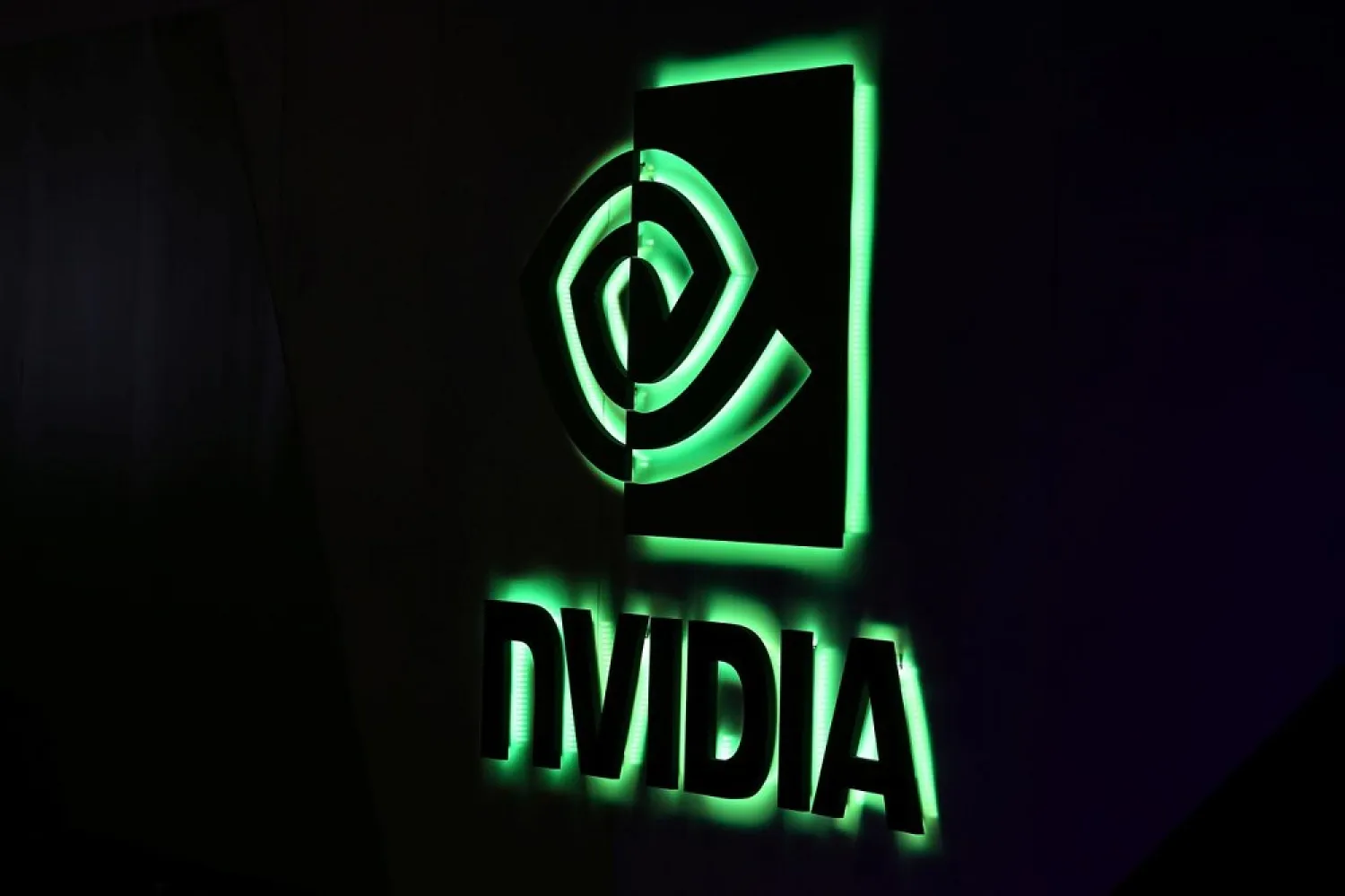 A Nvidia logo is shown at SIGGRAPH 2017 in Los Angeles, California, US July 31, 2017. (Reuters)