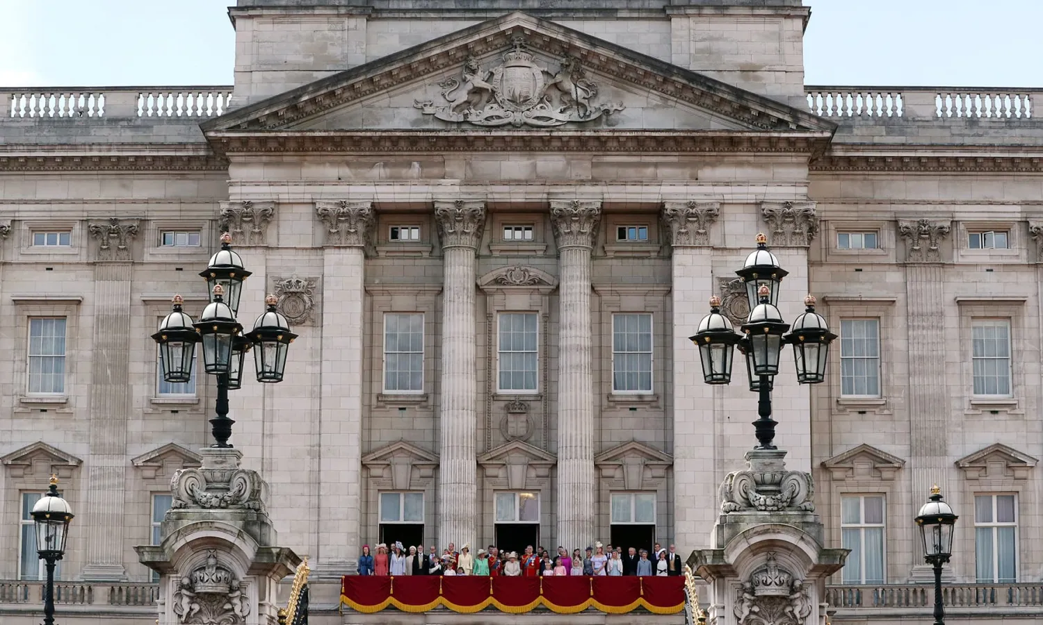 Members of the British royal family appear in the balcony of Buckingham Palace. — Reuters