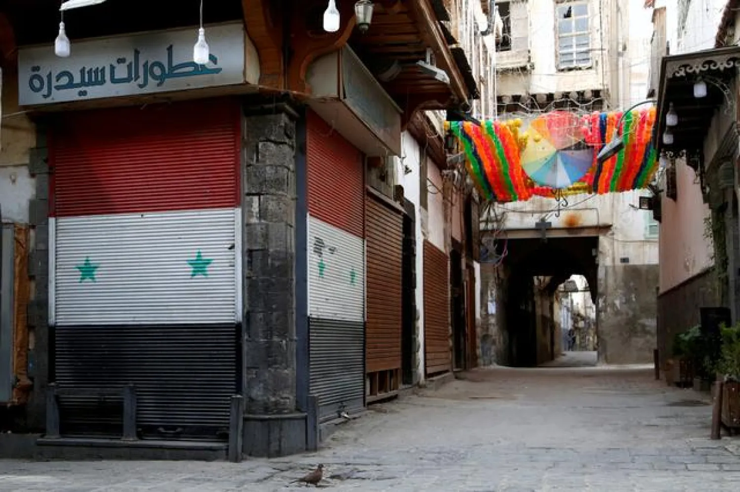 A view shows closed shops as part of the preventive measures against the spread of the coronavirus disease (COVID-19), in the old city of Damascus, Syria March 24, 2020. REUTERS/Yamam Al Shaar/File Photo