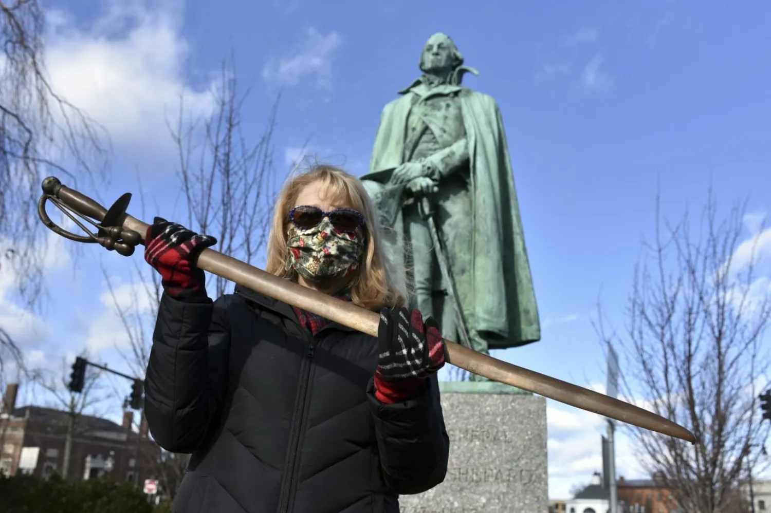 General William Shepard'ın bronz heykeli 1919'da inşa edilmişti (AP)