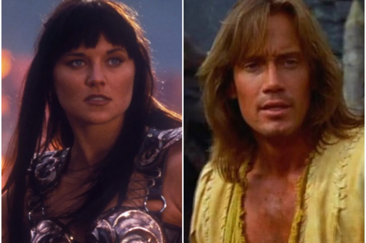 Zeyna: Savaşçı Prenses'teki Lucy Lawless ve Herkül: Efsanevi Seyahatler'deki Kevin Sorbo (MCA TV)
