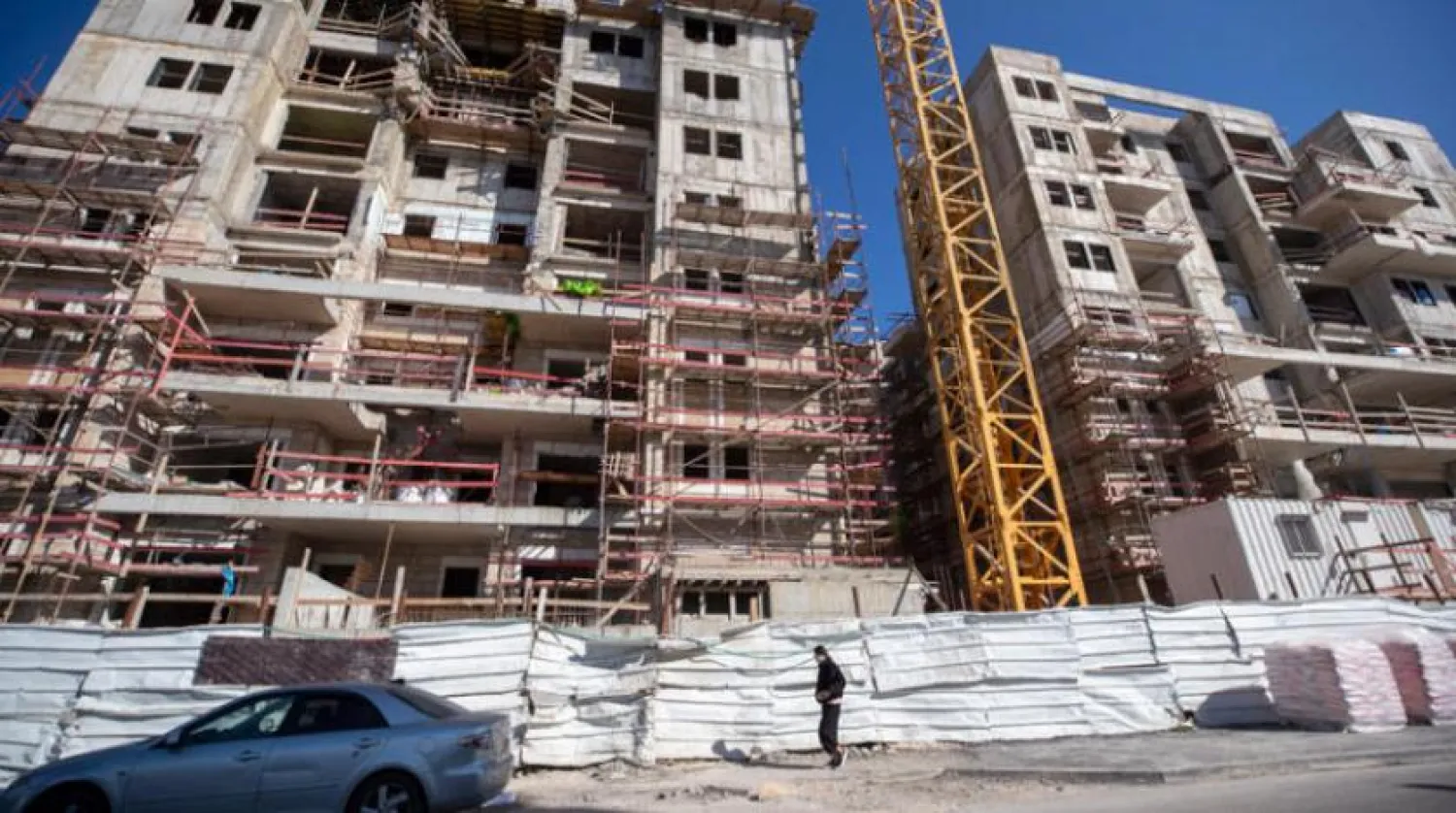 Kudüs yakınlarındaki Ramat yerleşiminde inşa edilen yeni birimler. (EPA)