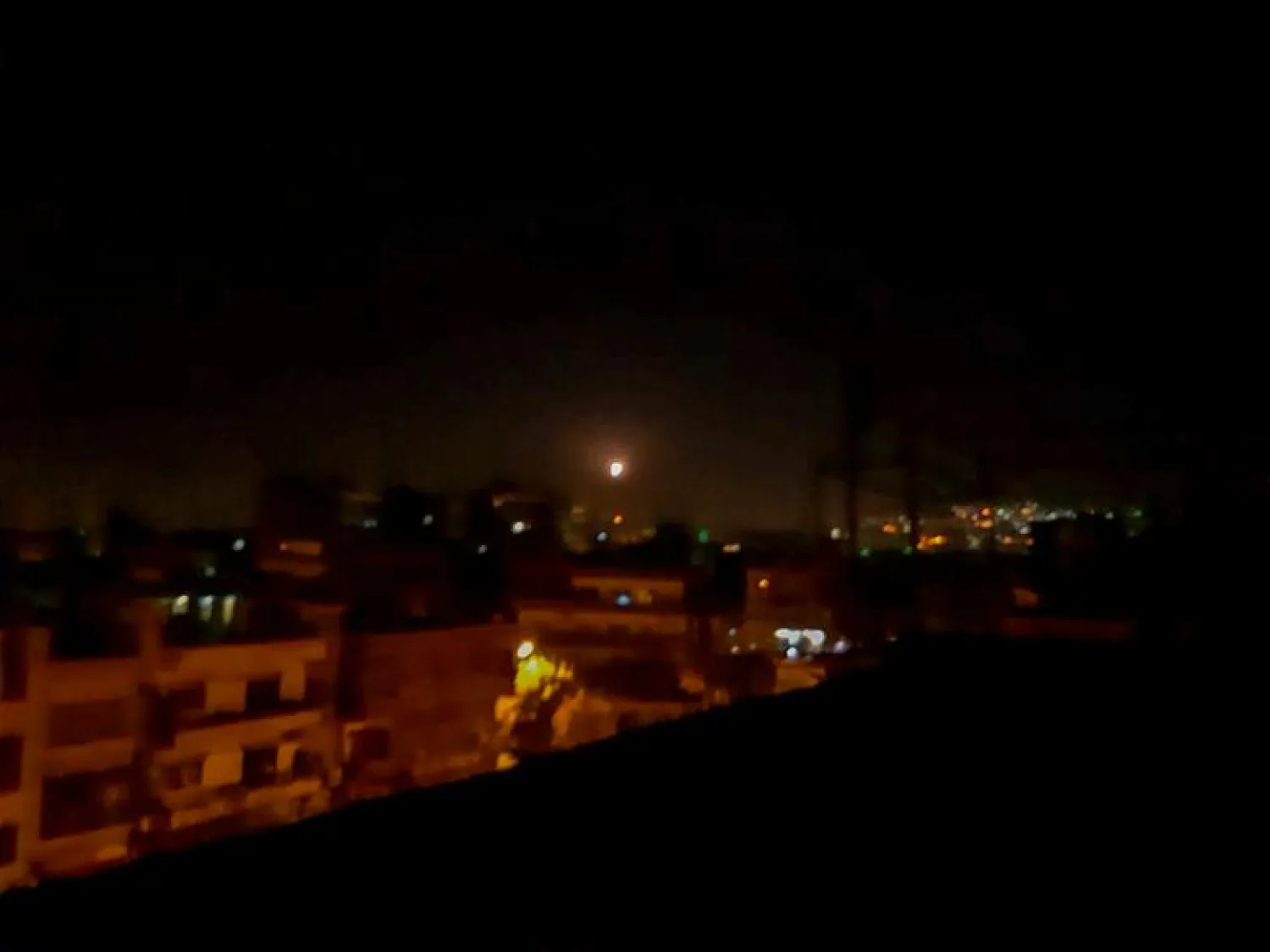 Reuters file photo of an Israeli raid on Damascus, Syria.