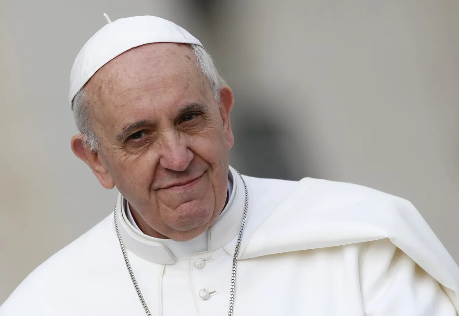 Pope Francis arrives to lead a weekly general audience in Saint Peter’s Basilica, at the Vatican April 3, 2013. REUTERS/Stefano Rellandini