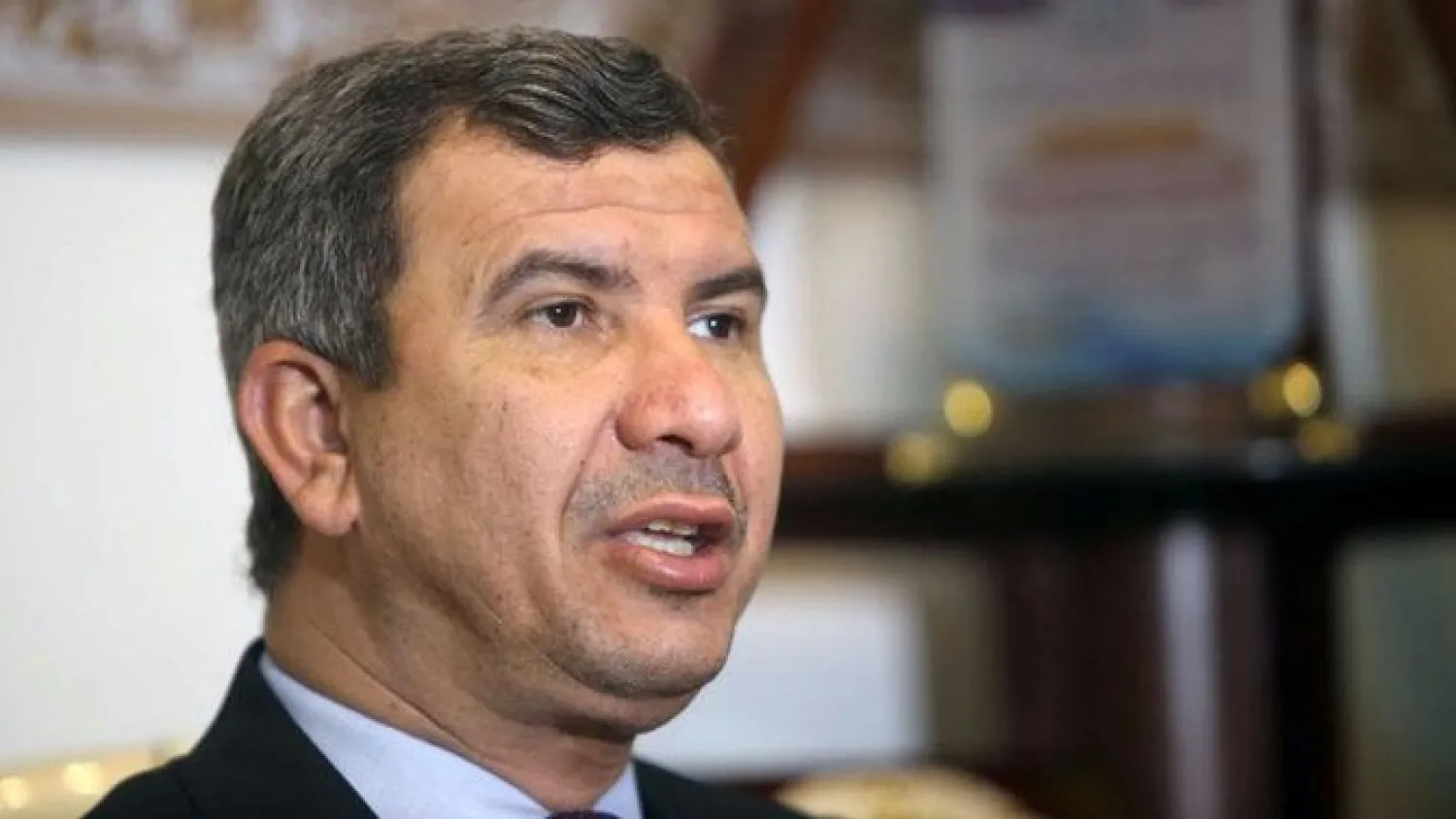 FILE: Iraq’s oil minister Ihsan Abdul Jabbar aid in an interview with state TV via Reuters 

