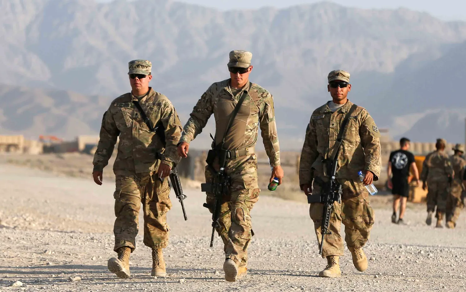 US troops at their base in Logar province, Afghanistan. Reuters file photo