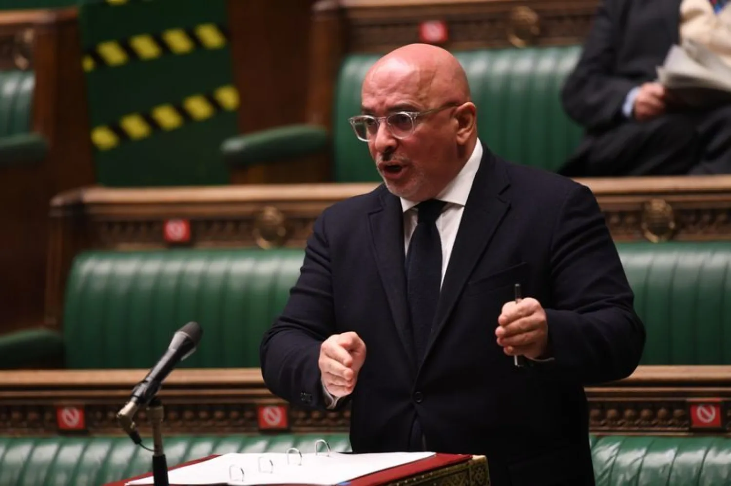 Minister for COVID Vaccine Deployment Nadhim Zahawi speaks at the House of Commons in London | Photo: REUTERS