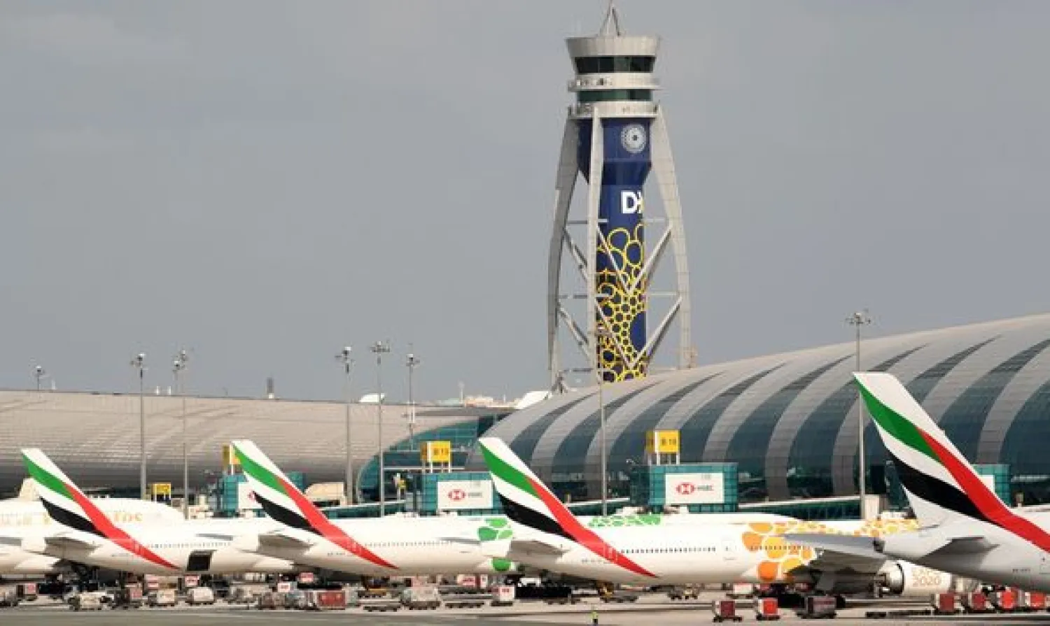 Emirates aircraft were grounded at Dubai international airport after the airline suspended all passenger operations amid the Covid-19 pandemic in March last year | AFP