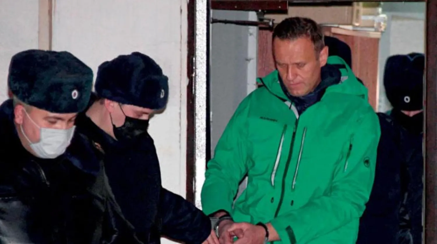 Navalni, geçen pazartesi günü Moskova’nın dışındaki bir karakola götürüldü. (AFP)