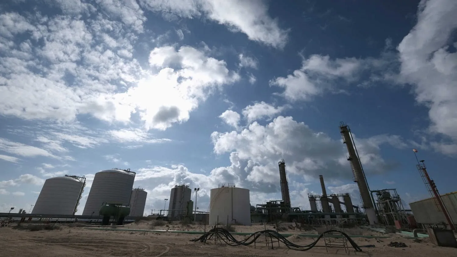 A view of the pipelines at Zueitina oil terminal, west of Benghazi, Libya, Feb. 3, 2020. (Reuters)