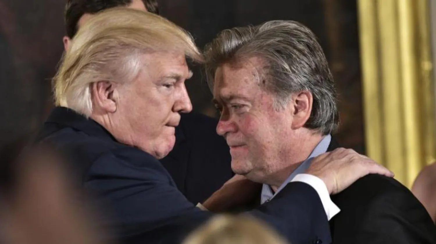 ABD Başkanı Donald Trump ve eski danışmanı Steve Bannon (AFP)
