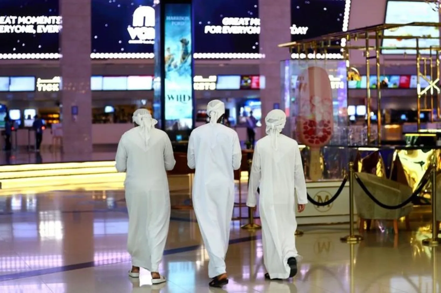 People walk at Mall of the Emirates during the reopening of malls, following the outbreak of the coronavirus, in Dubai, United Arab Emirates, May 28, 2020. (Reuters)