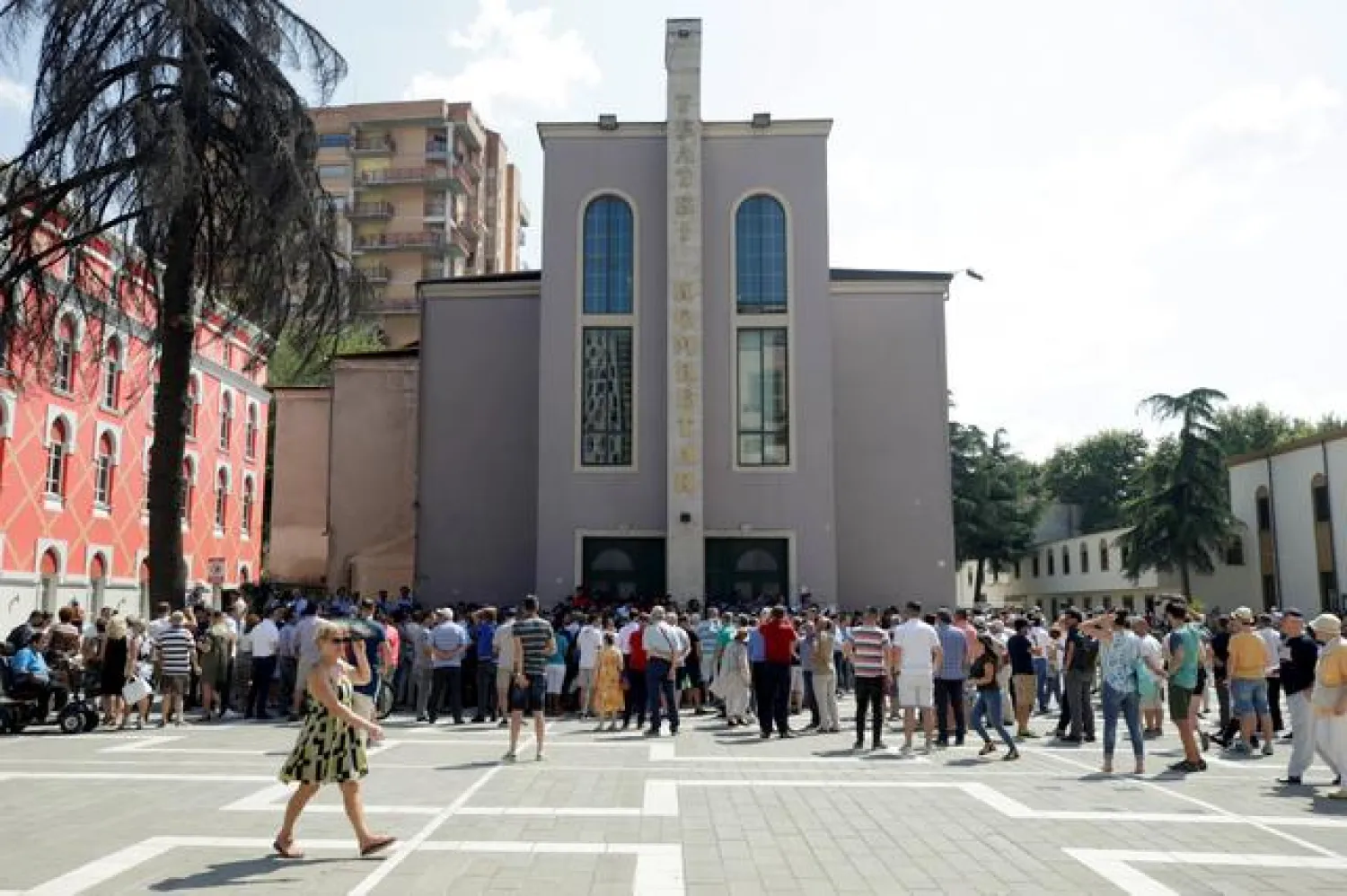 FILE PHOTO: A general view of the National Theatre in Tirana, Albania July 24, 2019. REUTERS/Florion Goga/File Photo

