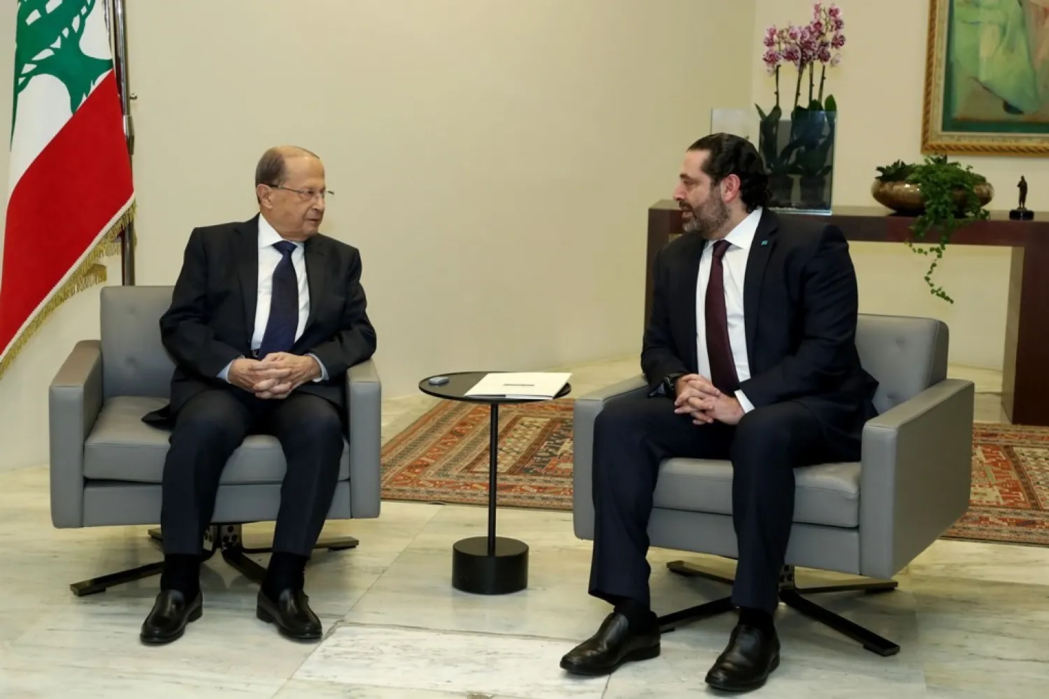 File Photo/Hariri visiting Aoun at Baabda Palace. (NNA)