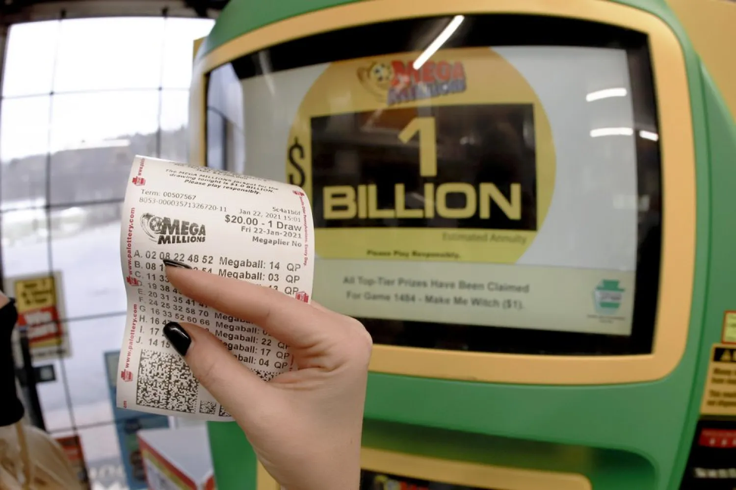 Someone in Michigan bought the winning ticket for the $1 billion Mega Millions jackpot. (AP)