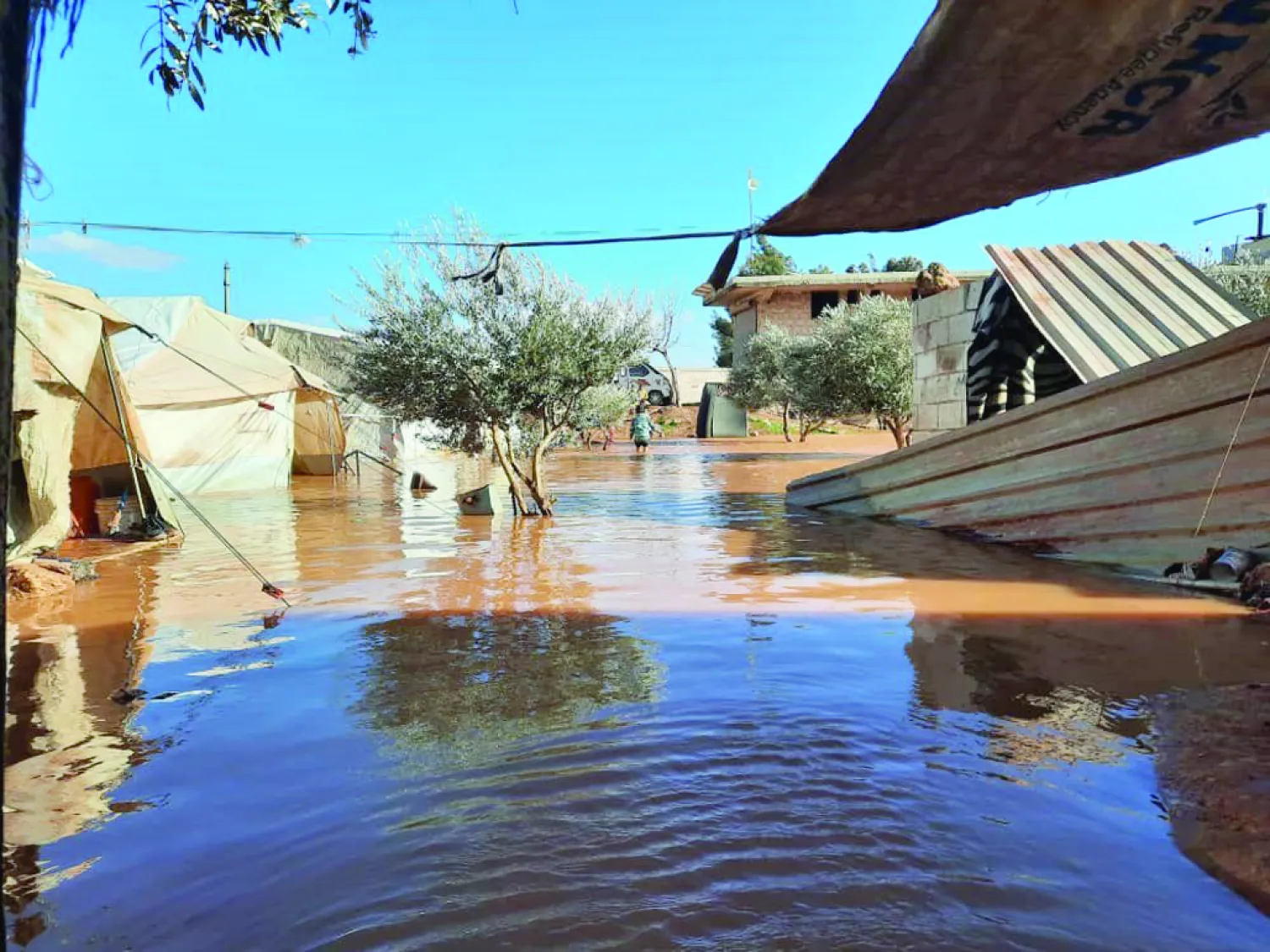 باران‌های شدید رنج آوارگان ادلب را دوچندان کرد