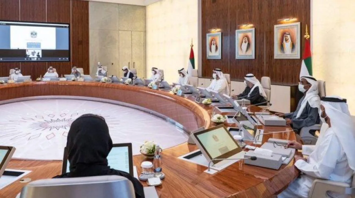 Sheikh Mohammed bin Rashid Al Maktoum, Vice President and Prime Minister of the United Arab Emirates, and ruler of Dubai, heads the cabinet session. WAM