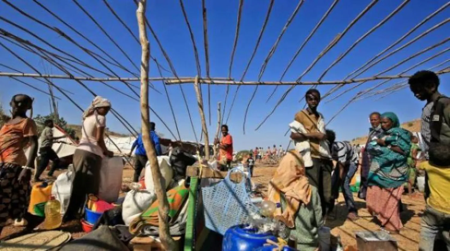 Tigray bölgesinden Umm Rakuba kampına gelen mülteciler (AFP)