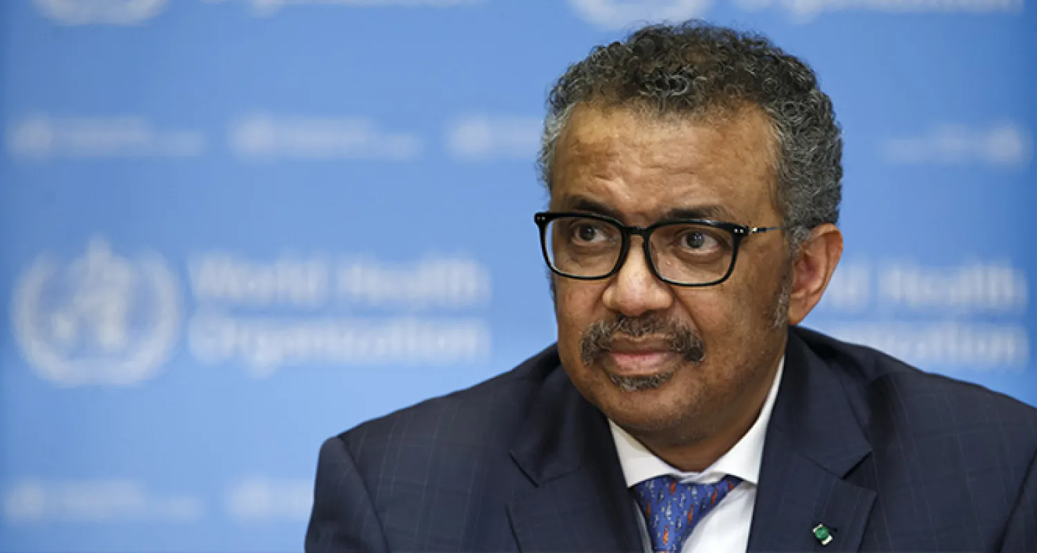 Dünya Sağlık Örgütü (WHO) Genel Direktörü Tedros Adhanom Ghebreyesus (İHA)