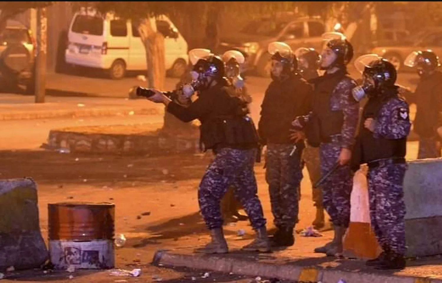 Lebanese security forces fired tear gas to disperse the protestors - AFP