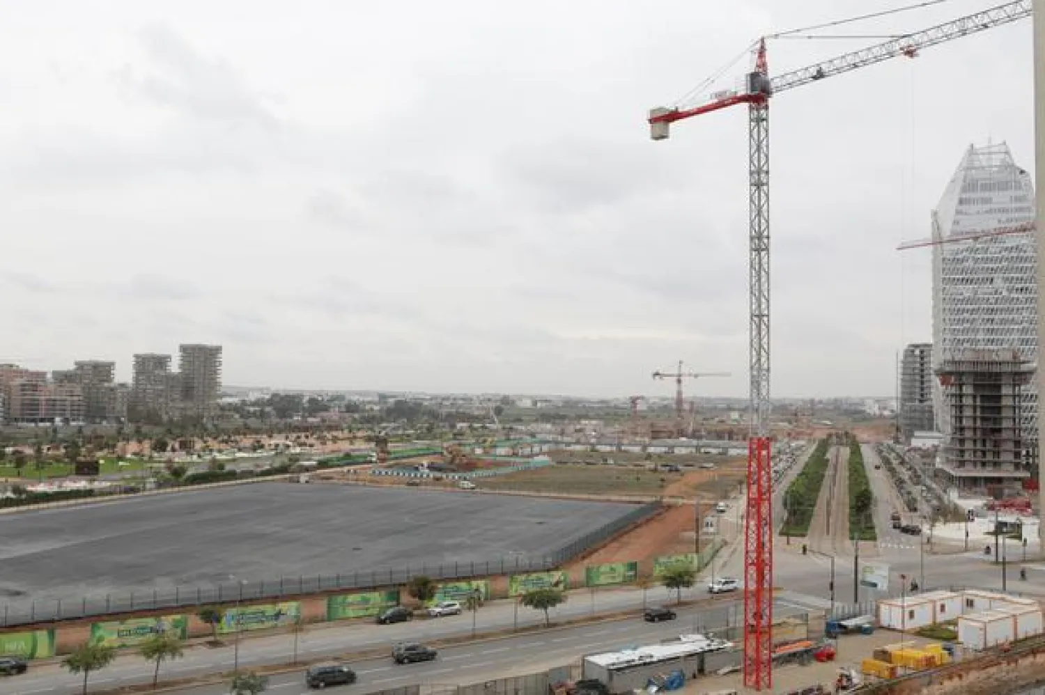 Cranes are seen overcthe new district Casablanca Finance City in Casablanca, Morocco, November 21, 2019. REUTERS/Youssef Boudlal
