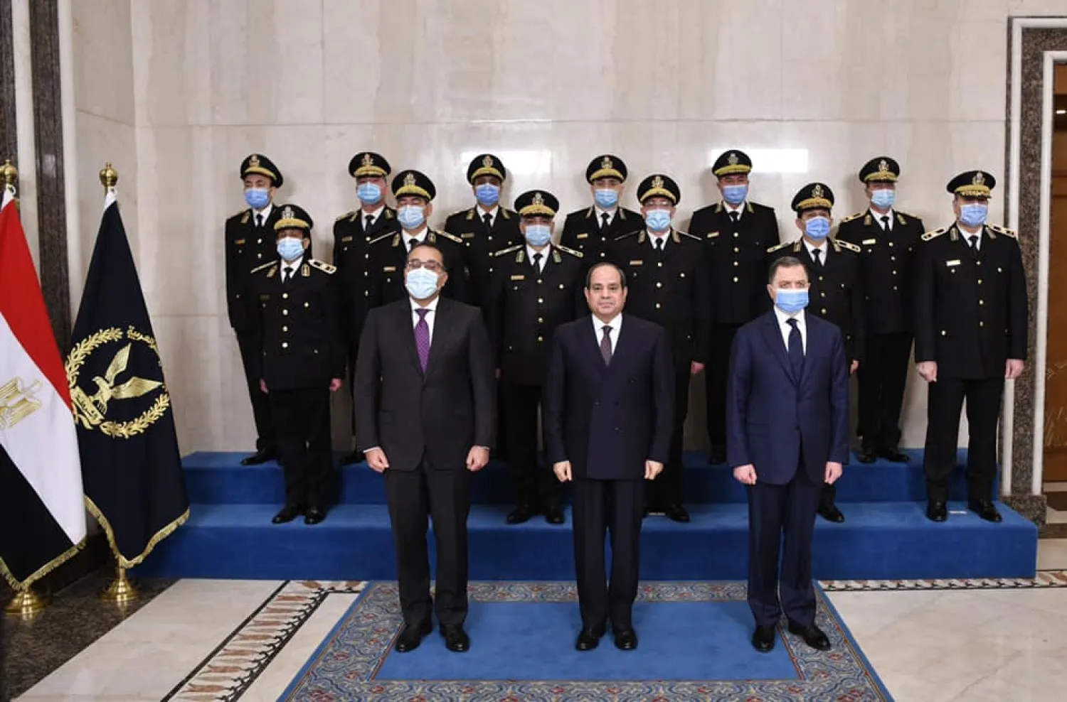 Sisi attends the 69th Police Day celebrations at the Police Academy in New Cairo. (Egyptian presidency spokesman)