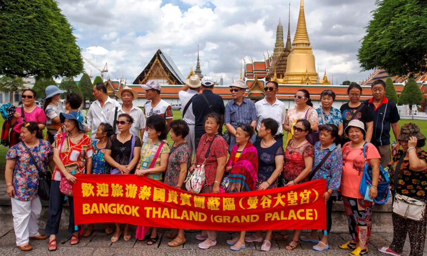 Chinese tourists visit the Grand Palace in Bangkok. (Reuters)