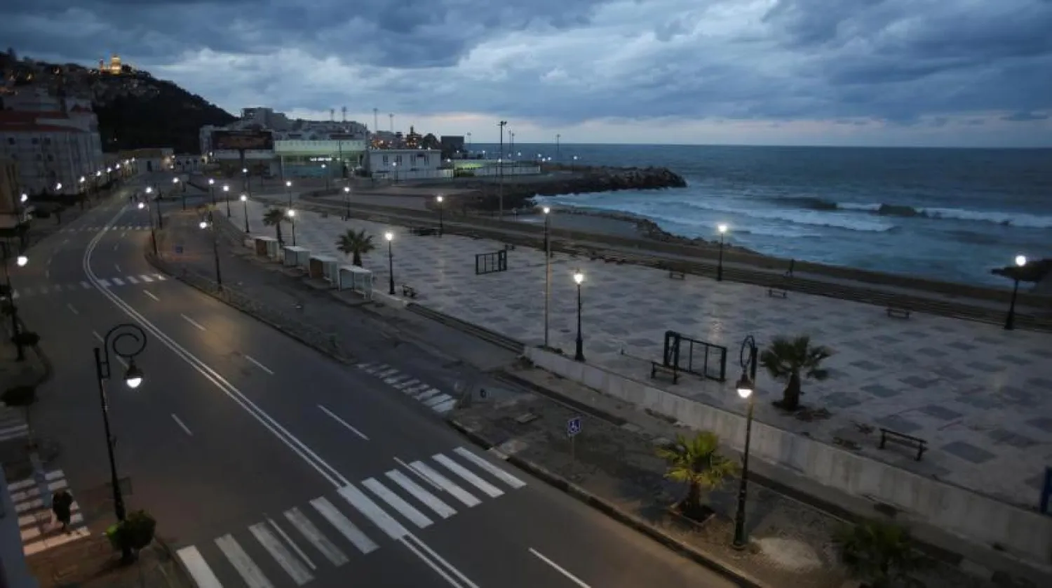 A general view shows an empty street in Algiers, Algeria March 25, 2020. (Reuters)
