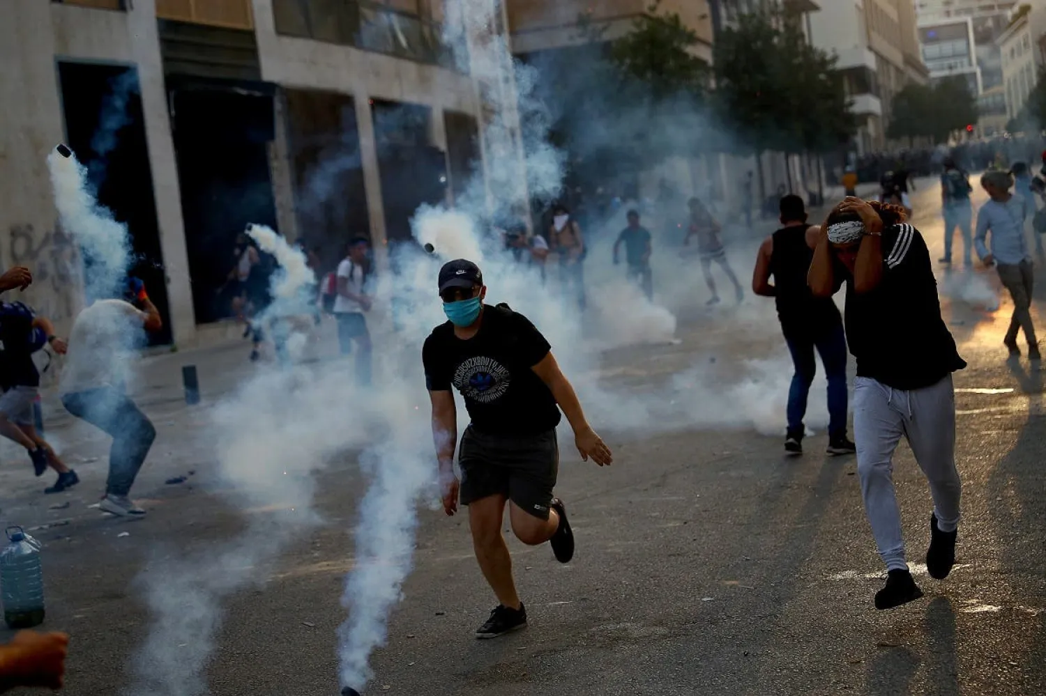 Demonstrators take part in a protest in Beirut, Lebanon. Reuters file photo