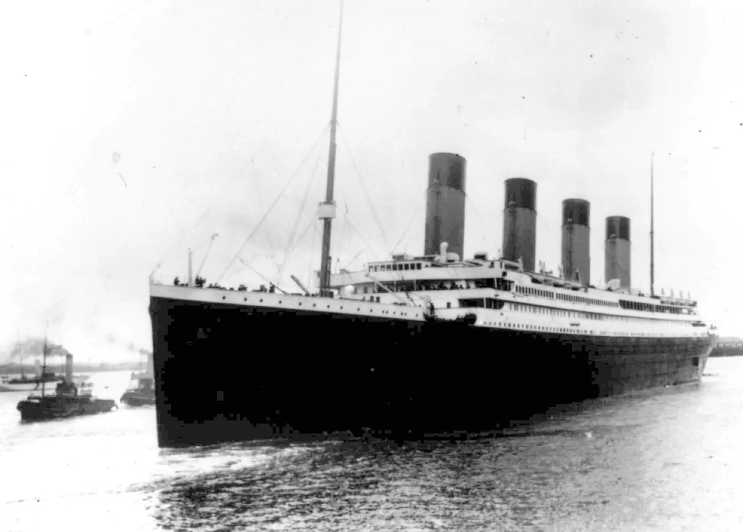 In this April 10, 1912 file photo the Titanic leaves Southampton, England on her maiden voyage. (AP)