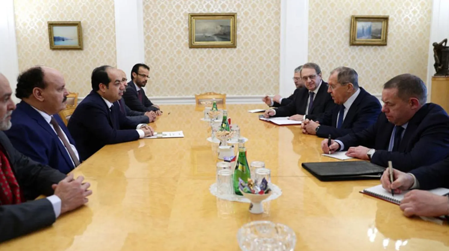 Libya Ulusal Mutabakat Hükümeti Başkanlık Konseyi Başkan Yardımcısı Ahmet Muaytik Sergey Lavrov liderliğindeki üst düzey yetkililerle Moskova'da bir araya geldi (AFP)