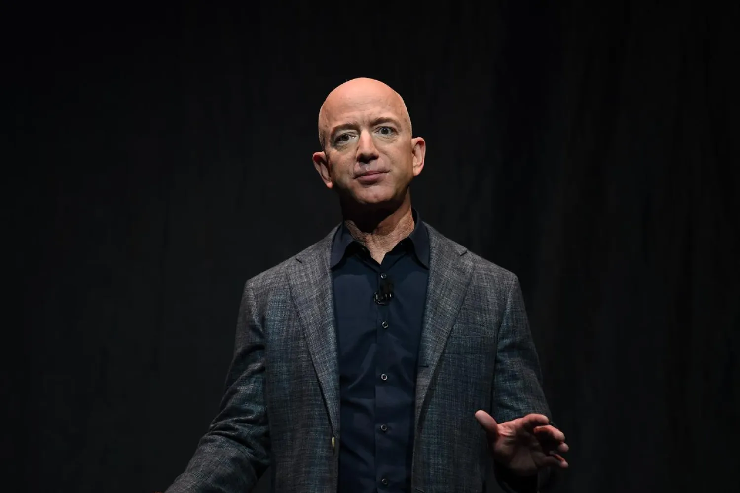 Founder, Chairman, CEO and President of Amazon Jeff Bezos speaks during an event about Blue Origin's space exploration plans in Washington, US, May 9, 2019. REUTERS/Clodagh Kilcoyne