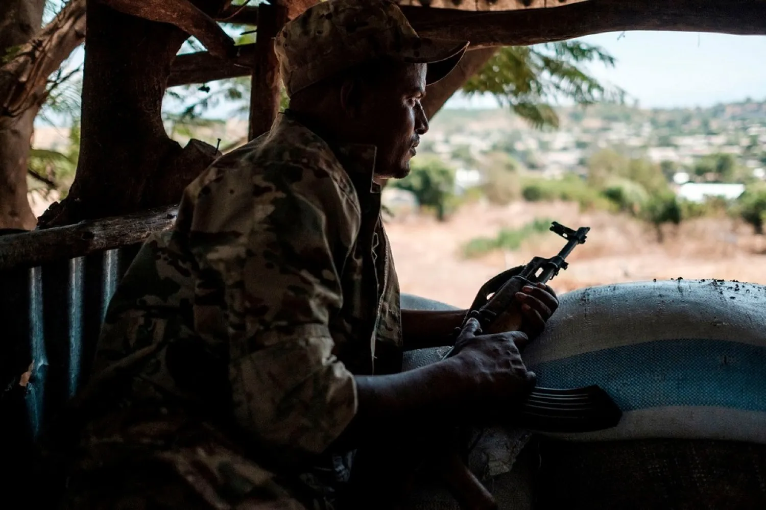 A member of the Ethiopian Army in Dansha, Ethiopia on November 25, 2020. (Getty Images)