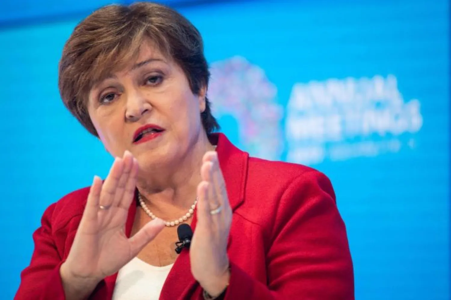 International Monetary Fund managing director Kristalina Georgieva told reporters that 50 per cent of developing countries were at risk of falling further behind, which raised concerns about stability and social unrest. PHOTO: AFP
