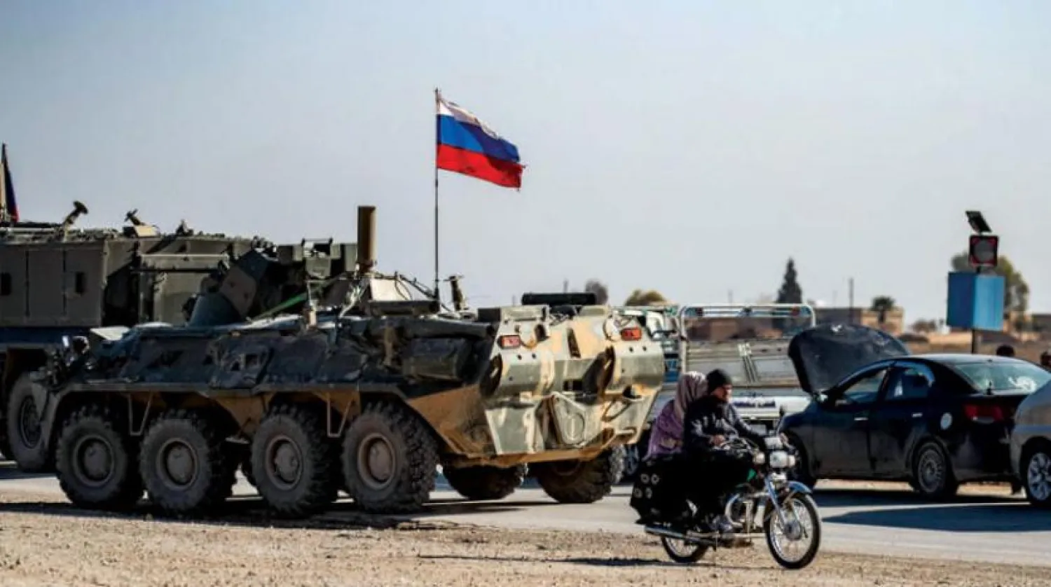 A Russian military patrol in northeastern Syria (EPA) 

