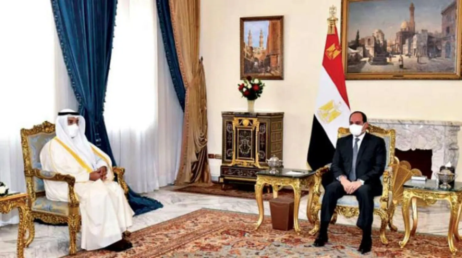 Sisi, dün Kahire’de Hacraf ile bir araya geldi (Mısır Cumhurbaşkanlığı)